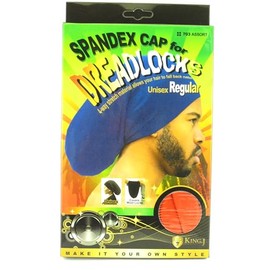 King.J Regular Size Unisex Spandex Cap For Dreadlocks (Red)
