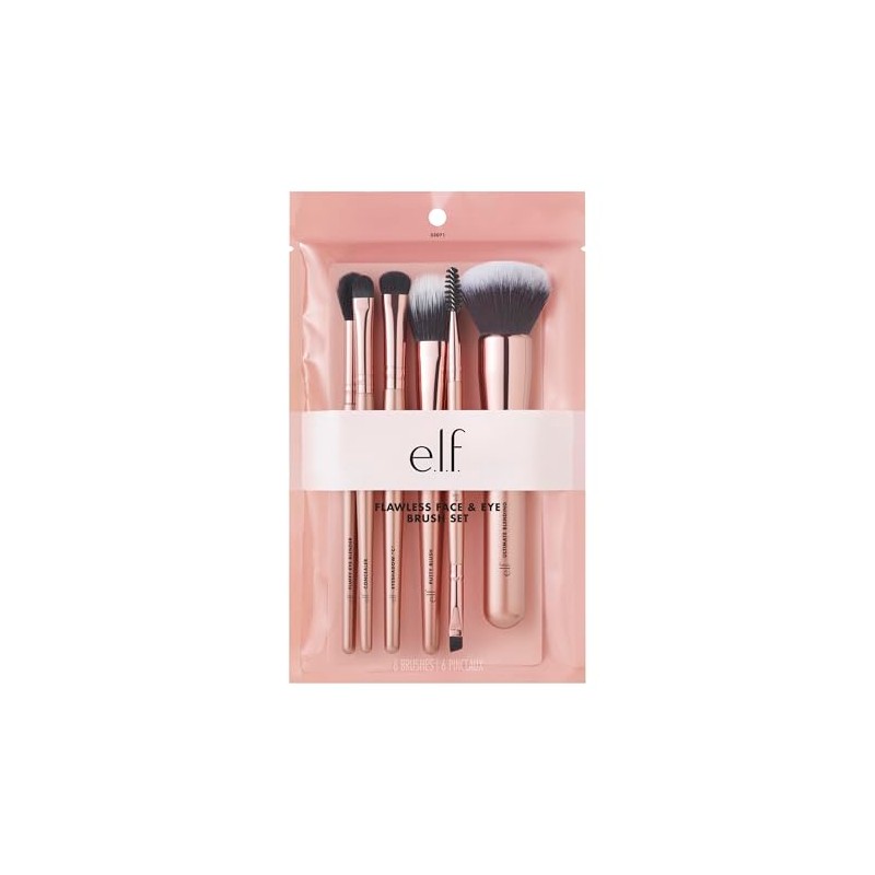 E.L.F. Kit facial impecable, coleccin de brochas de 6 piezas