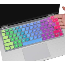 Colorful Keyboard Cover for Dell Latitude 3450 3440 5450 5440 5430 5431 5420 14, Latitude 7440 7430 7420 7410 9420 9430 14, Latitud 7650 7640 16, Dell Latitude 9510 9520 7520 15.6" Laptop -Rainbow