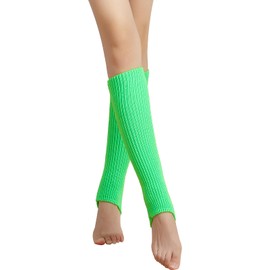 Nanxson Women's / Girls' Leg Warmers with Heel Hole for Ballet Fitness Yoga, Green