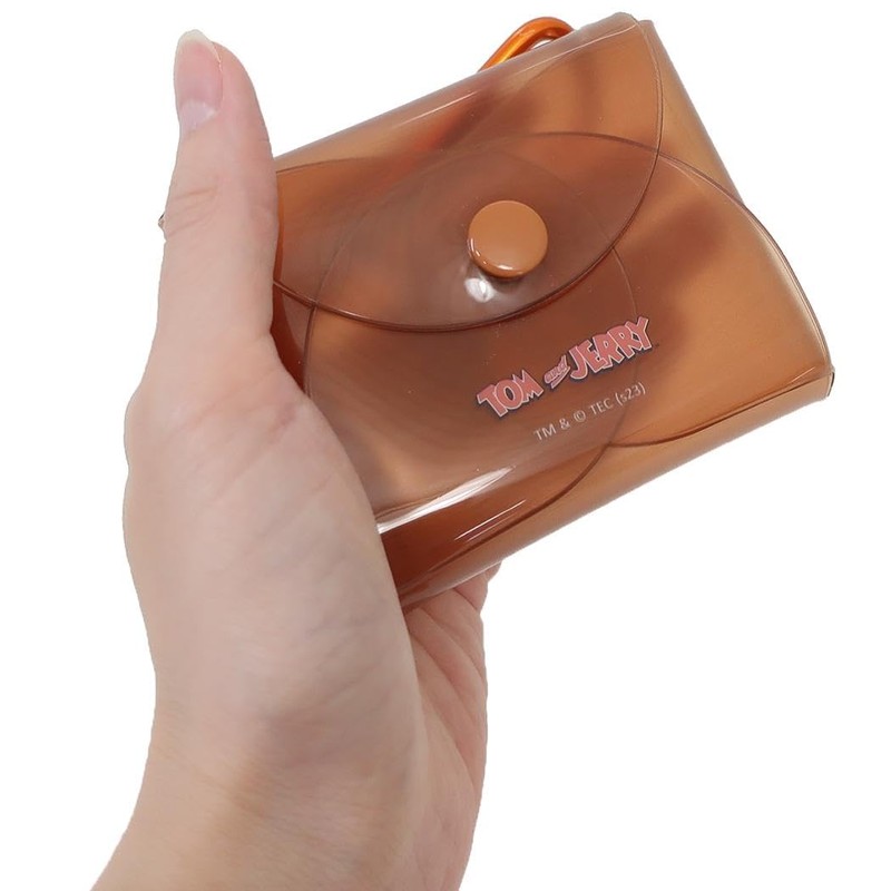T'S Factory TJ-5544113JF Jelly Face Snap Clear Pouch with Carabiner,
