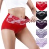 Honzadar Womens High Waist Underwear,Tummy Control briefs,Postpartum Panties,Full Coverage(5Pack-L)