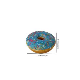Jilukibo 6 Pcs PU Fake Donuts, Realistic Artificial Doughnut Models with Colorful Sprinkles, Cute Faux Dessert Food Decor for Bakery Display, Kitchen, Home Party & Photography Props