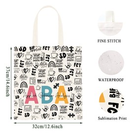 WCGXKO ABA Therapist Behavior Therapist Gift ABA Therapist Survival Kit Zipper Pouch Makeup Bag (ABA ap tote)