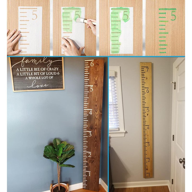 7 Feet Growth Chart Ruler Stencil, Baby Kids Height Growth