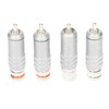 4pcs RCA Plug Silver Plated HIFI Solder RCA Connector Accommodates