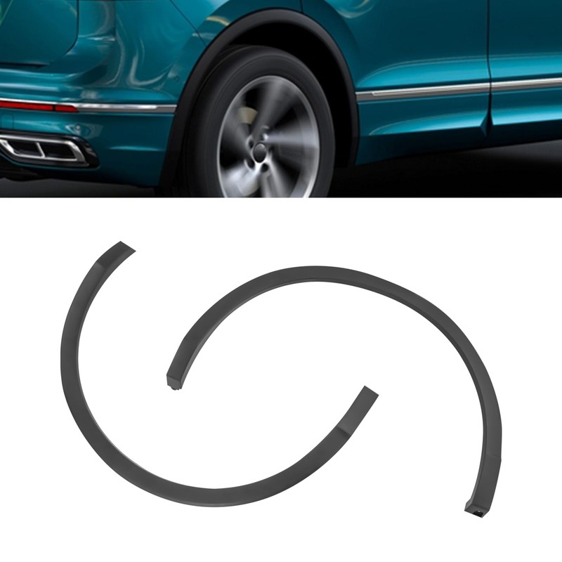 Rear Fender Trims, for 2018-2023 Volkswagen Tiguan, Black Plastic Fender