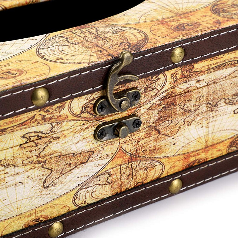 Sumnacon Retro Tissue Box Holder , Tissue Organizer Rectangular Wooden