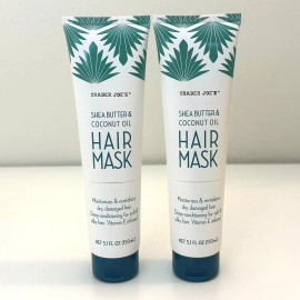 Trader Joe's 2x Trader Joes Shea Butter & Coconut Oil Hair Mask Deep Conditioning Treatment