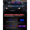 Emergency Dash Strobe Lights 2x16.8" Red/Blue 48W LED Safety Flashing