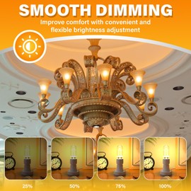 Lustaled JDE11 120V 100W Halogen Bulbs,2700K Warm White Dimmable JD E11 Halogen Light Bulbs，T4 E11 Mini Candelabra Bulb for Chandeliers,Ceiling Fan,Table Lamps, Cabinet Lighting-4 Pack