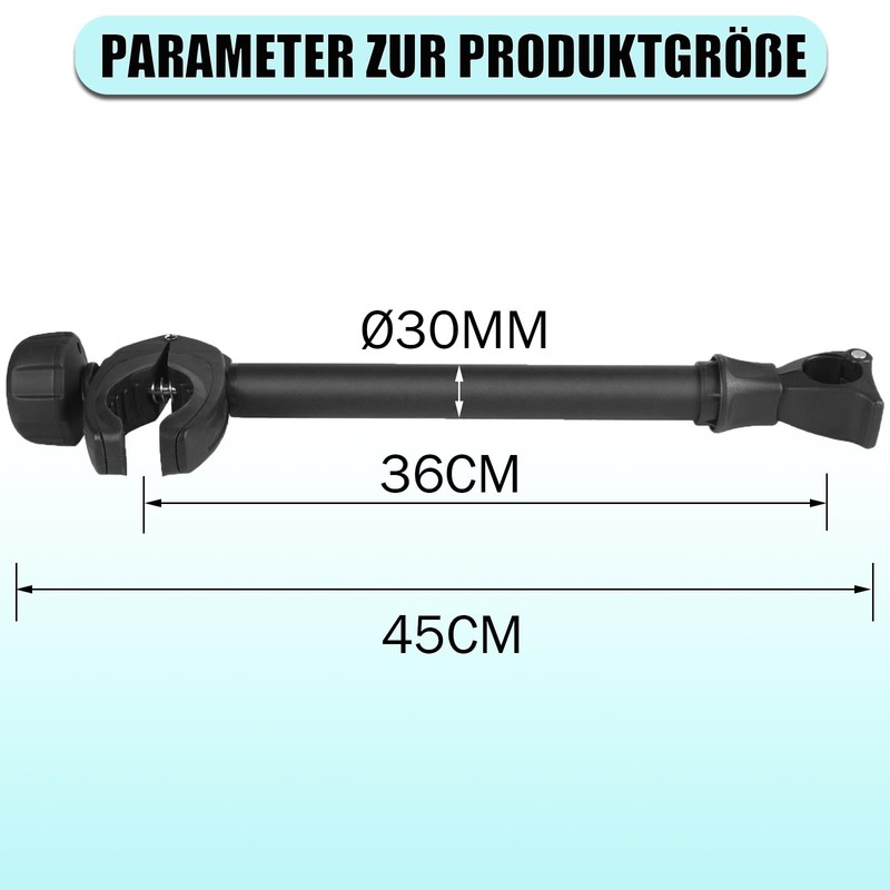 Warmfay Black Frame Holder Long 45 cm, Lockable Wheel Frame