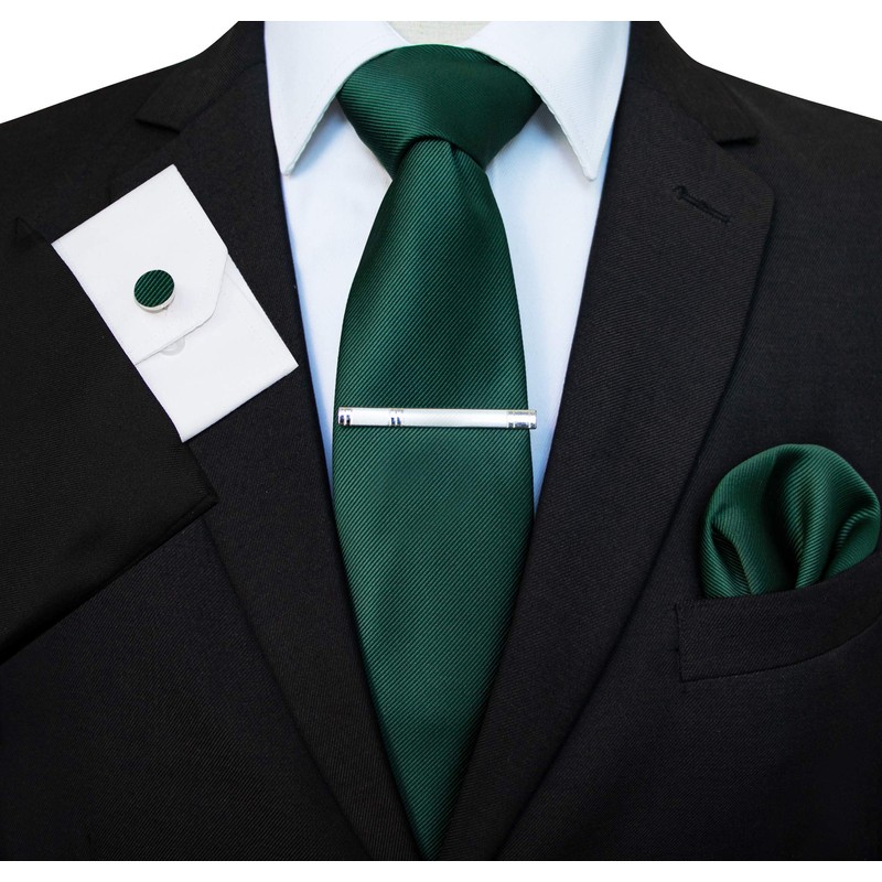JEMYGINS Men's 9 cm Wide Extra Long Tie and Pocket