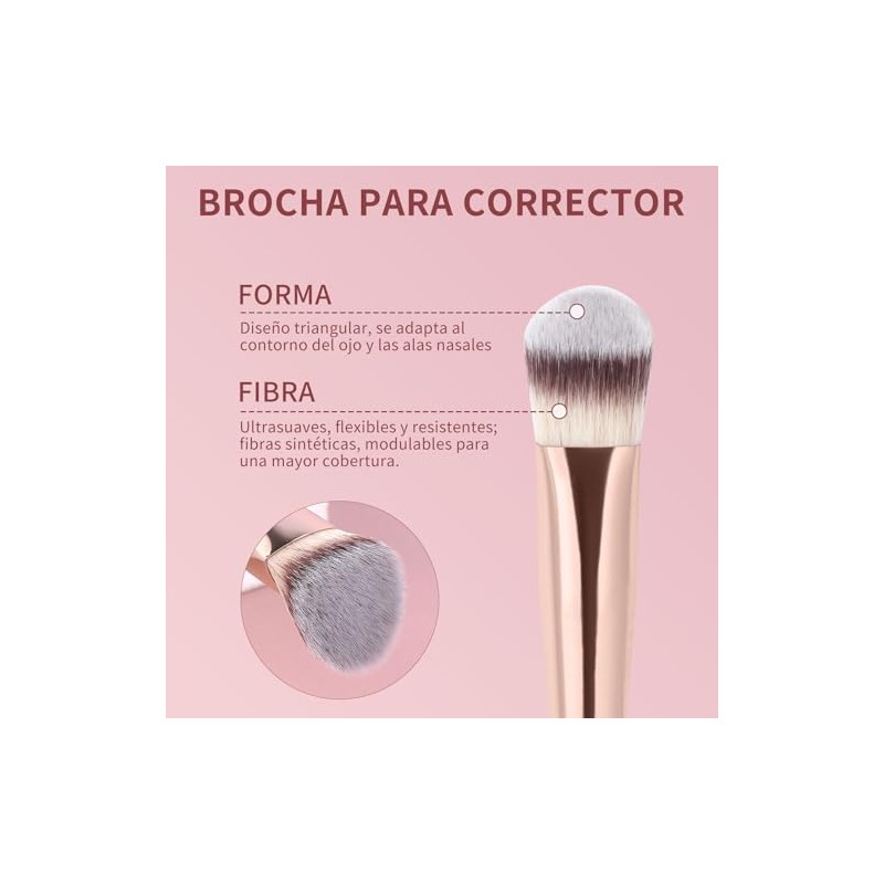 MAANGE 6Pcs Brochas Maquillaje de Doble Punta Set de Brochas