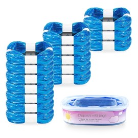 Pack of 15 - Diaper Pail Refills Bags Compatible with Diaper Genie Select Pail, Compact Pail,Square Pails Diaper Pails Refills