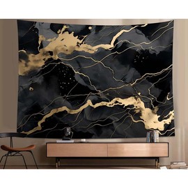 Modern Marble Tapestry, Abstract Tapestry Wall Hanging, Geometric Minimalist Tapestry for Bedroom Living Room Bedroom College Dorm Wall Hanging Gold TapestriesUnique Decoration - Color: 1, Size: 51*60inch