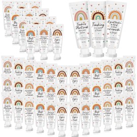 Dansib 48 Pcs Teacher Appreciation Hand Cream Gifts Boho Rainbow 2025 Back to School Thank You Teacher Gifts for Women Travel Size Hand Lotion Cream Christmas Moisturizing