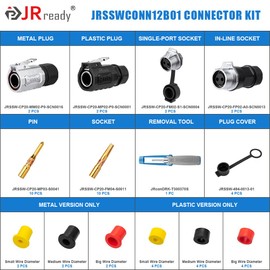 JRready JRSSW 2 Pin IP68 Waterproof Wire Connectors Industrial Circular Connectors Quick Connect Wire Connectors Switch for Indoor Outdoor Waterproof Electrical Connectors 16A 300V 4 Pair