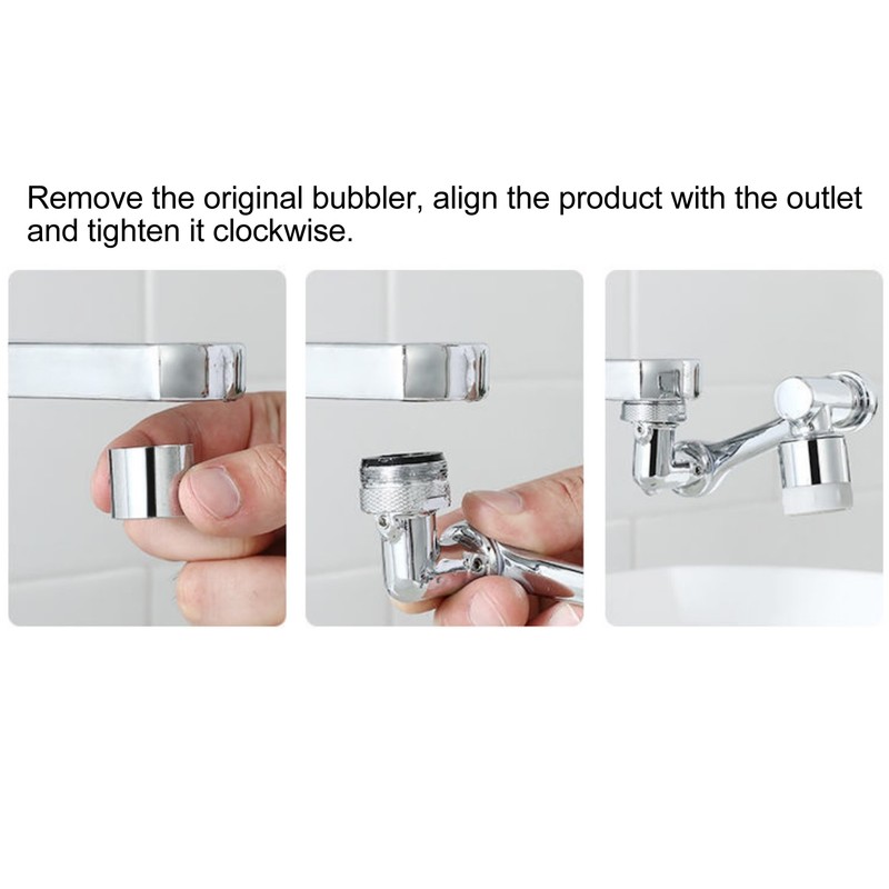 Faucet Extender 1080 Degree Faucet Adapter Aerator Kitchen Sink Aerator