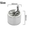 Glamified 2.5" 4 Pieces Hand Cranked Clear Top Herb Grinder