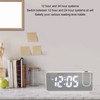 Projection Alarm Clock USB Rechargeable White Light Snooze Function Adjustable