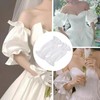 NICENEEDED Removable Puff Sleeves, Detachable Bridal Sleeve for Wedding Dress,