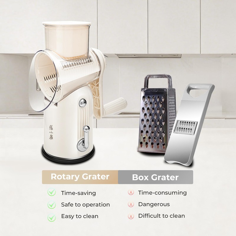 ZHANG XIAO QUAN SINCE 1628 Rotary Cheese Grater, Cheese Shredder