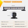 Nilight 12LED Wireless Blue Strobe Light 14" Magnetic Mount 12V