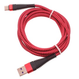 10ft USB Cable Type-C Charger Cord Compatible with Motorola Moto G 5G (2024,2023,2022), Power Wire USB-C Long Red Braided