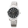 CREPHA TE-AM148-BKS Men's Wristwatch, Analog, Waterproof, Bracelet, Black, Silver, Wristwatch