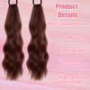 Clip in Ponytail, 2 Pack Dark Brown Ponytail Extensions, Human