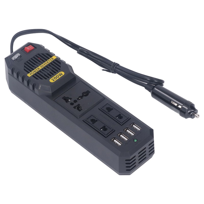 Car Power Inverter 200W 12V to PWM Modified Sine Wave
