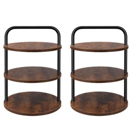 Wooden Cupcake Stand 2 Pack, Large Cupcake Tower Stand for 50 Cupcakes, 3 Tiered Wooden Serving Trays Stand, Soporte Para Cupcakes, Dessert Table Display