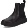 FitFlop Women's F-Mode Leather Flatform Chelsea Boots, Black, 6