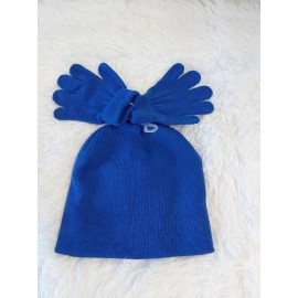Wonder Nation Kids Knit Beanie Hat & Glove Combo Royal Blue OSFM! BNWT!
