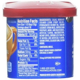 Maxwell House International Cafe Vanilla Caramel Latte Beverage Mix, 8.7 Ounce, Pack of 8