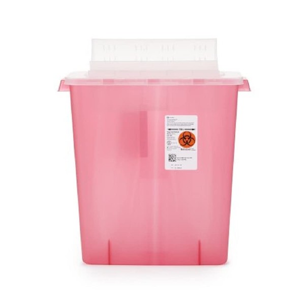 Kendall Sharps Container 3 Gallon In Room Red With Clear Top - Model 85221r