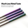 Hagary Cherry Blossom Rainbow Chopsticks Metal Chopsticks Reusable Designed In
