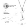 AGVANA 925 Sterling Silver Initial Alphabet Necklace with Letter I