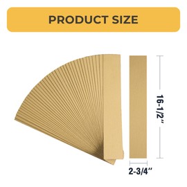 S SATC 40PCS PSA Longboard Sandpaper Sheets 80 Grit Long Board Sand Paper 2-3/4" x 16-1/2" Self Adhesive Stickyback Sandpaper for Automotive,Woodworking,Hand Sanding Block