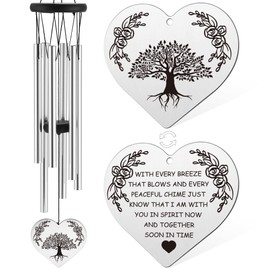 Memorial - Campanas de viento para la pérdida de un ser querido, regalos de simpatía para la pérdida de la madre, padre, hijo, duelo de campanas de viento para decoración del hogar, jardín al aire última intervensión, patio (WWind2)