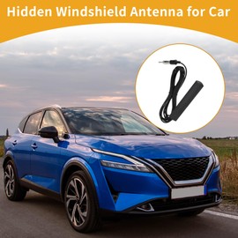 Partuto 1 Pc Universal Hidden Windshield Signal Antenna Car Truck Car Aerial BNC Mount Black 118.1"