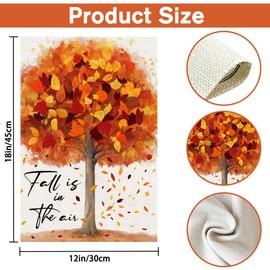 Heirloom Haven Fall Garden Flag Double Sided,Fall Is In The Air Autumn Tree Maple Leaves Small Burlap Garden Flag for Outside Holiday Farmhouse Yard Decoration 12x18 Inch