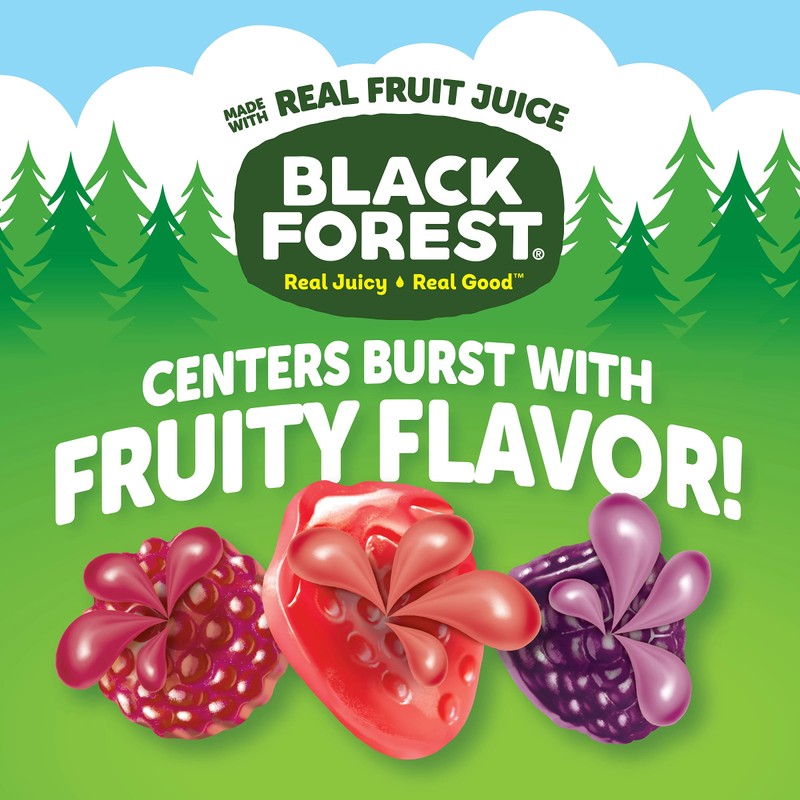 Black Forest Juicy Burst Fruit Snacks, Berry Medley, 0.8 Ounce