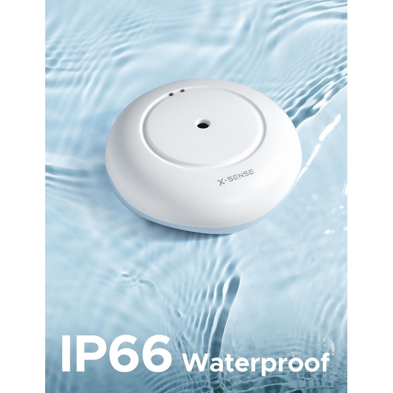 X-Sense Smart Water Leak Detector, Wi-Fi Water Sensor Requires Base