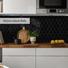 Black Hexagon Peel and Stick Backsplash,12" x 12" Self Adhesive