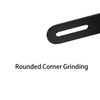 2Pcs Black Slotted Brace,Flat Straight Brace Brackets,Adjustable Corner Code,Stainless Steel