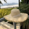 Straw Hat, Women's, Sun Protection Hat, Sun Visor, Ribbon Chin