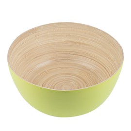 Restaurantware-Bambuddha 51 Ounce Extra Large Salad Bowl, 1 Heavy-duty Round Salad Bowl - Sustainable, Reusable, Green Bamboo Serving Dish, For Serving Salads, Fruits, And Appetizers