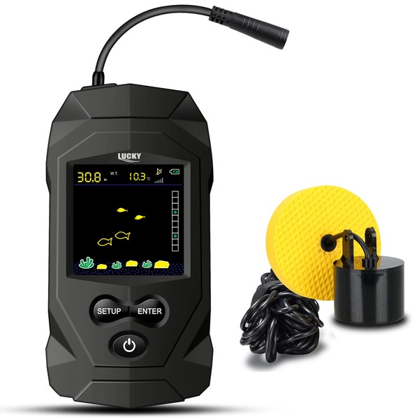 LUCKY Display Portable Fish Finder Sensor Wired Handheld Depth Finder